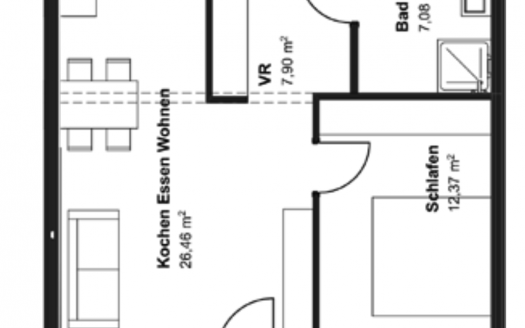 Moderne 2-Zimmer Wohnung mit Wohlfühlfaktor im letzten Obergeschoss