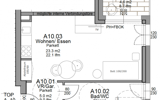 Barrierefreie 1-Zimmer Wohnung im Zentrum von Villach