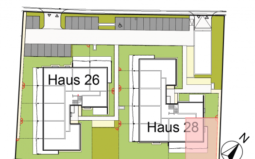 2-Zimmer Wohnung mit 100 m2 Garten & Tiefgaragenplatz in der Oberfeldstraße