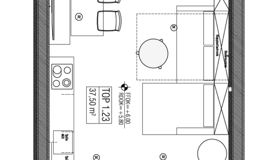 Eine Wohnung mit klarem Statement – Vollmöblierte 1- Zimmer Designerwohnung im letzten Obergeschoss